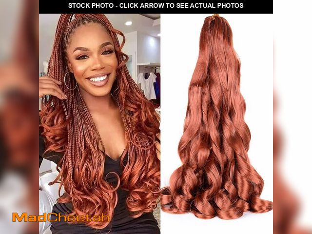 Lot 74-14267279 - French Curl Braiding Hair 8pack Loose Wavy Pre Stretched Synthetic Spiral Curly Braiding Hair 350# G...