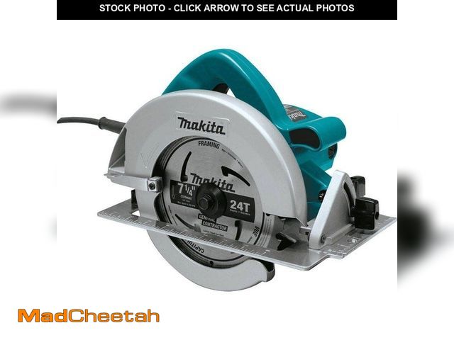 Lot 74-12592615 - Makita 7-1/4 in. 15 Amp Corded Circular Saw with Dust Port 2 LED Lights 24T Carbide Blade 5007F - UN...