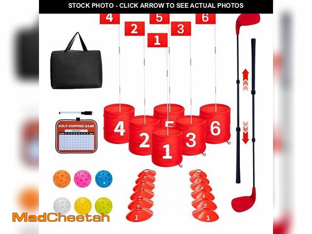 Lot 74-14588986 - 6 Hole Backyard Game Golf for Family and Adults,2 Right-Hand Clubs - UNUSED