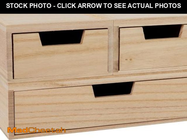 Lot 74-12366166 - Martha Stewart Weston Stackable Wooden Storage Boxes with Pullout Drawers, Paulownia Wood Storage Or...