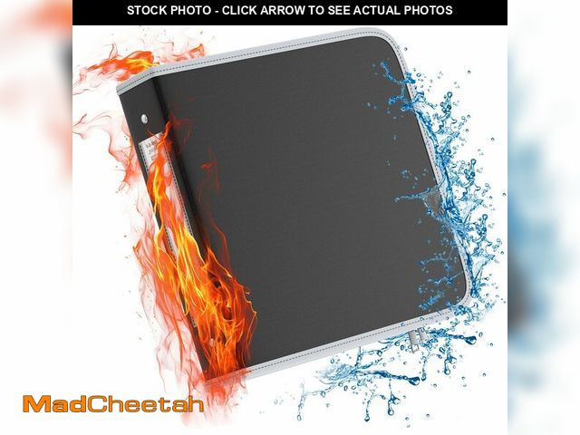 Lot 74-12599635 - 3 Ring Binder 2 Inch,Fireproof Round Ring Binder with Zipper,Holds 450 Sheets for 8.5"x11",Non-Stick...