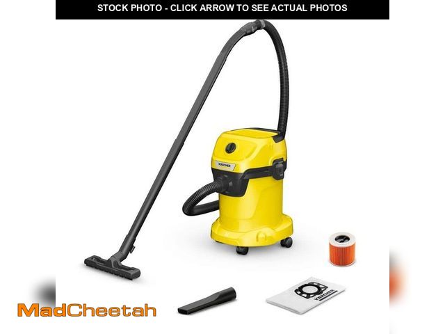 Lot 74-14345253 - Karcher WD 3 Multi-Purpose 4.5 Gal. Wet-Dry Shop Vacuum Cleaner with Attachments, Blower Feature and...