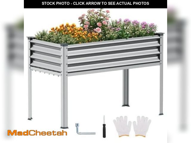 Lot 74-12143914 - 48 Ãâ24 Ãâ32  Raised Garden Bed with Legs  Outdoor Galvanized Steel Metal Elevated Planter Box...