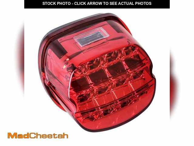 Lot 74-14151058 - NTHREEAUTO Red LED Rear Tail Lights Motorcycle Taillights Brake Running Compatible with Harley Touri...