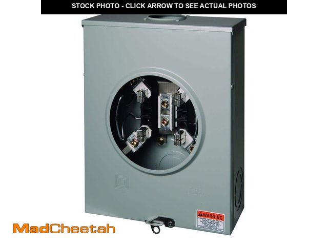 Lot 74-14328821 - Square D 200 Amp Ringless-Horn Bypass Overhead or Underground Meter Socket with Tri-Plex Grounding -...