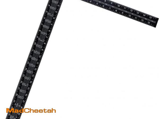Lot 74-12396890 - POWERTEC Framing Square, 16'' x 24'' Carpenter Square with Rafter Tables, Woodworking Square for Car...