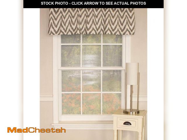 Lot 74-3388877 - RLF HOME Diva Storm Straight Valance 16"x 50" Brown - UNUSED
