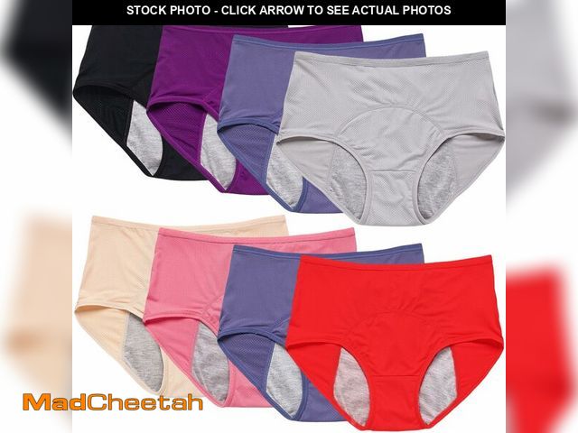 Lot 74-14269388 - Leakproof Panties for Women Over 60, Leakproof Ladies Underwear, Leakproof Underwear for Women (8 Co...