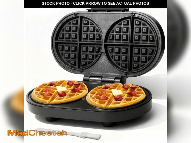 Lot 74-13540478 - BakerÃ¢â¬â¢s Friend Double Belgian Waffle Maker Thick, 2 X 6Ã¢â¬Â Round Waffle Maker, Belgium Wa...