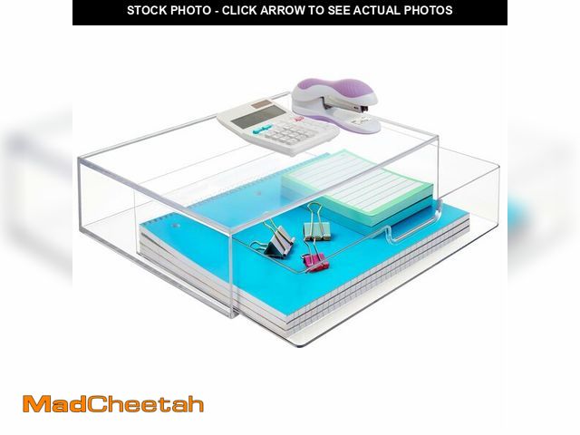 Lot 74-13574874 - STORi STAX Plastic Stackable Organizer Drawer in Clear | 12.5-inches Wide | Organize Office Desk Acc...