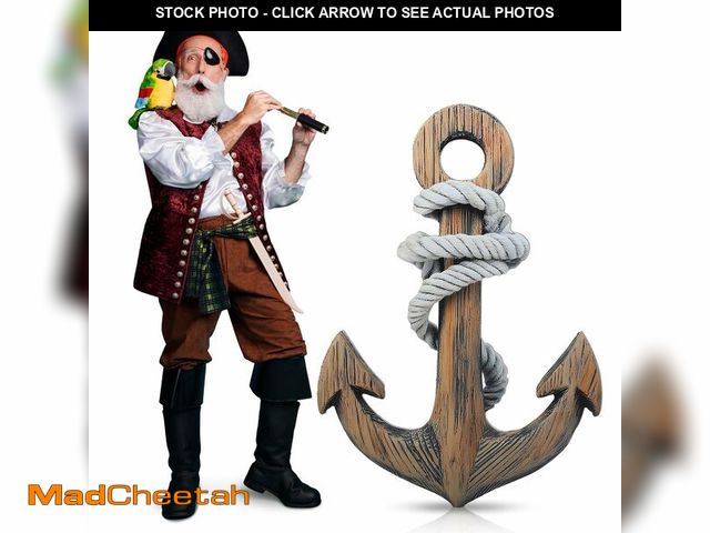 Lot 74-13714040 - DoubleFill 4 Feet Nautical Boat Anchor Cardboard Cutout Decorations Large Shipwreck Party Stand up D...