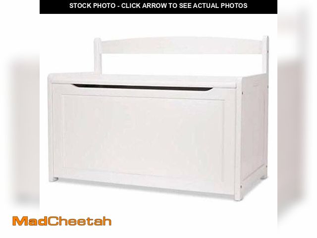 Lot 74-12555682 - Melissa &amp; Doug Wooden Toy Chest - White Furniture for Playroom Kids Toy Box, Wooden Box Storage ...