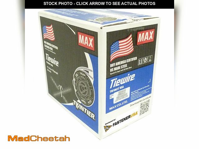 Lot 74-14082622 - (SOME DAMAGE) TW1061T-USA Regular MAX TIE Wire 30 ROLL Case - USED