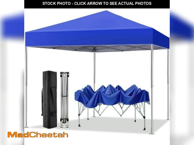 Lot 74-12144145 - GVDV Canopy Tent  10x10 Ft Easy Pop up Outdoor Canopy Tent  Portable Straight Leg Gazebo Instant Can...