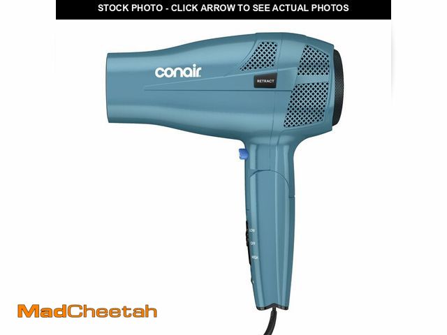 Lot 74-14058174 - Conair Cord-Keeper Dryer with Folding Handle and Retractable Cord, 1875W Travel Hair Dryer, Ionic Te...