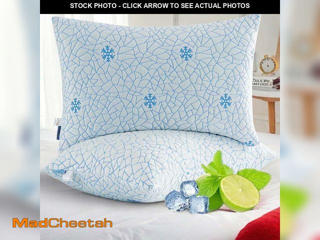 Lot 74-13779794 - EMONIA Cooling Memory Foam King Pillows Set of 2,Adjustable Support &amp; Heat Dissipation Tech for ...