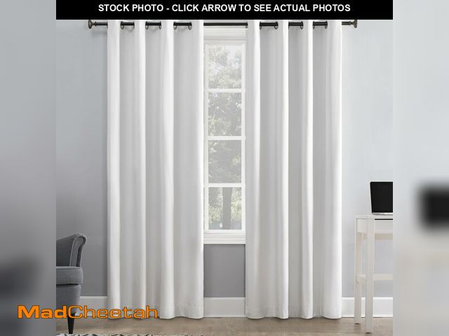 Lot 74-12685823 - Sun Zero Columbia Thermal Insulated 100% Blackout Grommet Curtain Single Panel, 50" x 84", White - U...
