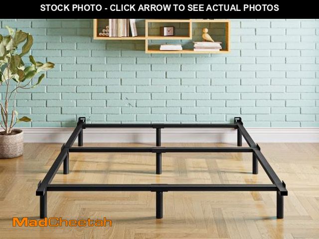 Lot 74-12480842 - (MISSING HARDWARE) Uliesc Queen Size Bed Frame 7 Inch Metal Bed Frame Low Profile Bed Base For Box S...