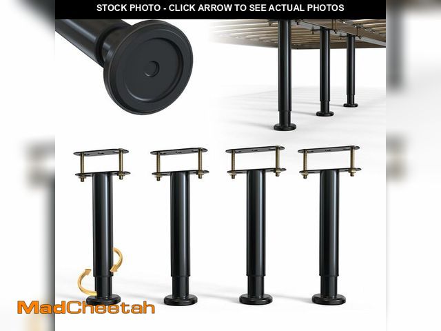 Lot 74-12980223 - YUEYIN Under Bed Metal Support Legs, Adjustable Height Bed Frame Support Leg, Bed Slat Support Leg f...