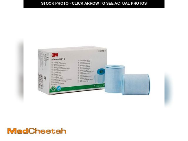 Lot 74-12449753 - 3M Micropore Medical Tape, Non-Sterile, Silicone, Blue, 2 in x 5 1/2 yds, 6 Rolls, 1 Pack - UNUSED