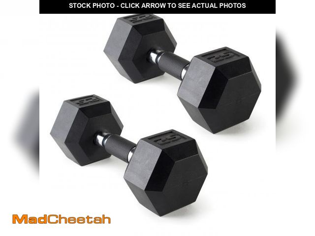 Lot 74-12541701 - CAP Barbell 50 lbs Coated Dumbbell Set with Comfort handle, 25LBx2 - UNUSED