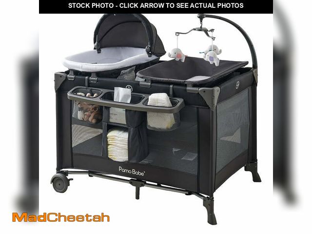 Lot 74-12803311 - Pamo Babe 4-in-1 Baby Playard with Bassinet &amp; Changing Table for Newborn - UNUSED