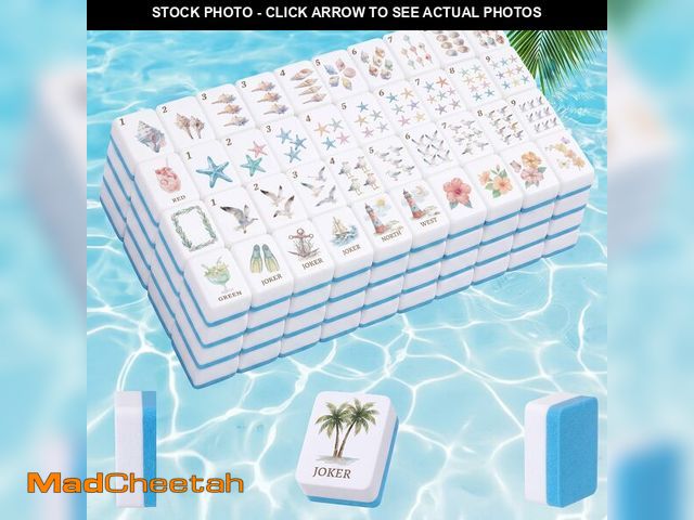 Lot 74-14273098 - Thenshop Floating Mahjong Set for Pool, 160 Pcs PLA Foam Waterproof American Mahjong Game Set for Sw...