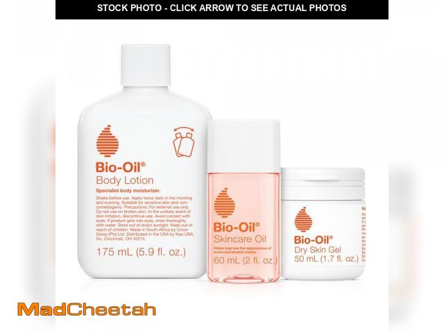 Lot 74-12350615 - Bio-Oil Skincare Set for Scars, Stretch Marks, and Dry Skin, 3 Pc Travel Size Kit Includes Skin Care...