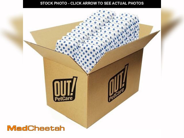 Lot 74-13844756 - Out! PetCare Disposable Male Dog Wraps, Puppy Pee Wraps, Belly Bands for Dogs, Leak Proof, Wetness I...
