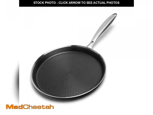 Lot 74-12216957 - Innerwell Nonstick Crepe Pan 12 inch Stainless Steel Crepe Pan Honeycomb Coating Flat Skillet Tawa D...