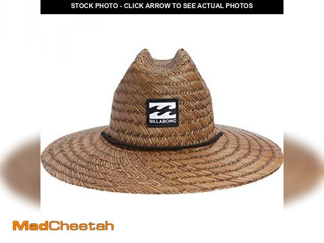 Lot 74-12508135 - Billabong mens Classic Straw Lifeguard Sun Hat, Brown, One Size US - UNUSED