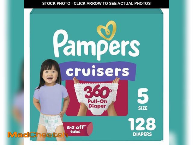 Lot 74-13583396 - Diapers - Cruisers 360 - Size 5, 128 Count, Babyproof up to 100% Leakproof Pull-On Diaper - UNUSED