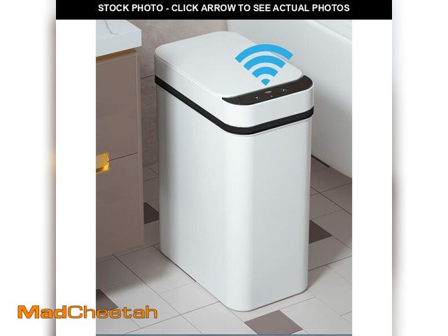 Lot 74-13550532 - Yatmung 2.5 Gallon Smart Trash Can Sensor Motion - Touchless Bathroom Trash Can - Skinny Trash Bin w...