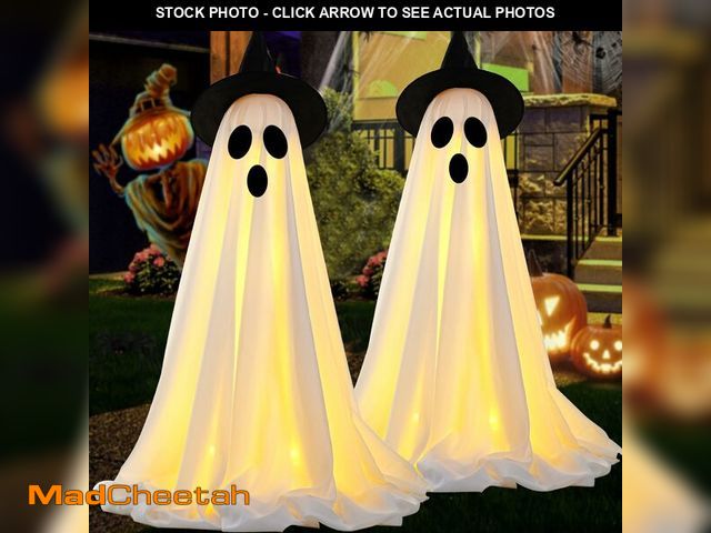 Lot 74-12707996 - [Timer] 2Packs Halloween Decorations Outdoor, Cute Halloween Decorations Indoor, Spooky Ghost Hallow...