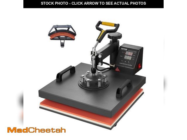 Lot 74-14559299 - VEVOR 15 in. x 15 in. Heat Press Machine 2 in 1 Digital Precise Heat Control Sublimation Transfer Pr...