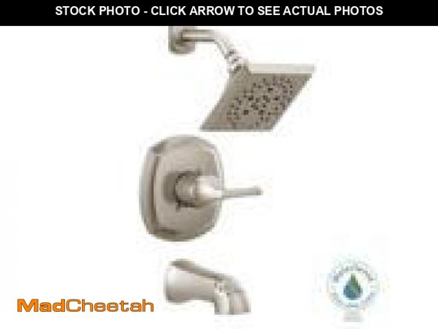 Lot 74-12238422 - Delta Portwood Single-Handle 5-Spray Tub and Shower Faucet with H2Okinetic in SpotShield Brushed Nic...