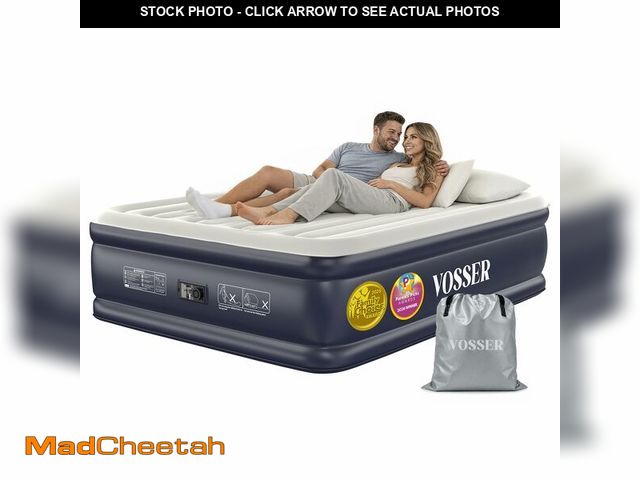 Lot 74-14351736 - VOSSER Air Mattress Queen with Built-in Pump, 18" Raised Inflatable Blow Up Mattress,Upgraded Heavy ...