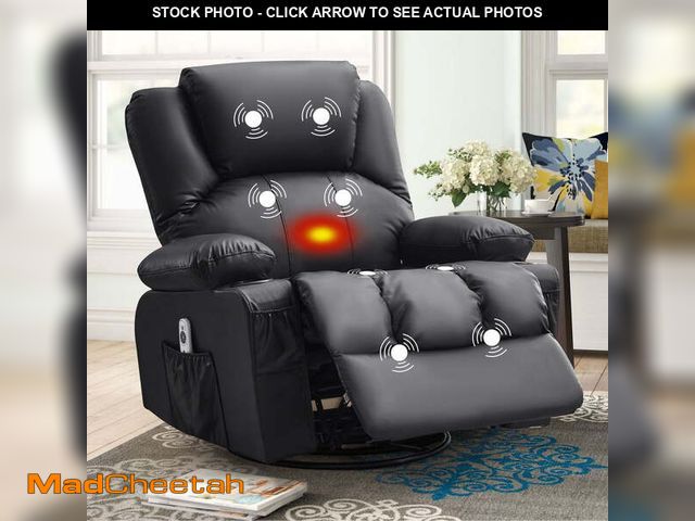 Lot 74-12803451 - JONPONY Massage Swivel Rocker Recliner Chair with Vibration Massage and Heat Ergonomic Lounge Chair ...