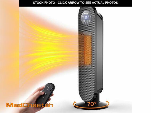 Lot 74-12803673 - NFTIGB 25" Space Heater for Indoor Large Room, 1500w Oscillating Electric Heaters with Remote Fast H...