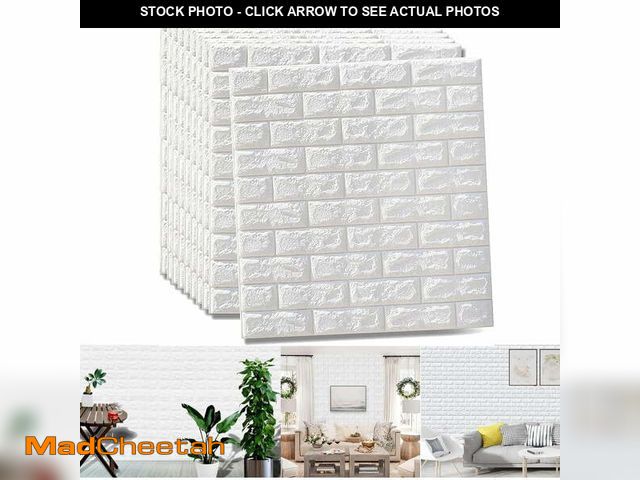 Lot 74-12778593 - BSHAPPLUS 5PCS 30"x28" 3D Brick Wall Panels,29 Sq.Ft Self-Adhesive Foam Wall Tiles Stickers,Paintabl...