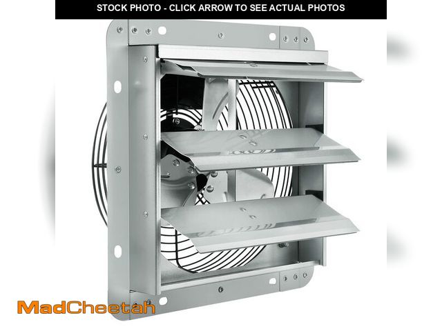 Lot 74-13802361 - VEVOR 10'' Shutter Exhaust Fan, High-speed 820 CFM, Aluminum Wall Mount Attic Fan with AC-motor, Ven...