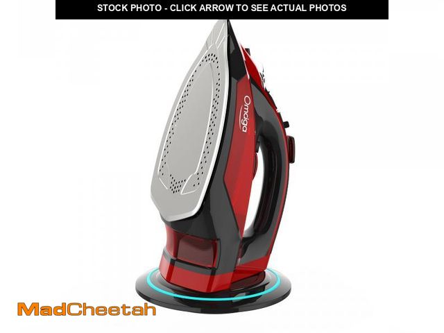 Lot 74-12119081 - OMAIGA Cordless Iron for Clothes - 1500W Steam Iron with Non-Stick Ceramic Soleplate, Rapid Heating,...