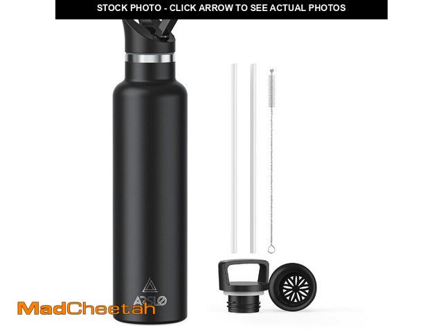 Lot 74-13947471 - Arslo Stainless Steel Double Wall Water Bottles 32 Ounce, Vacuum Insulated Bottle With Straw Lid, In...