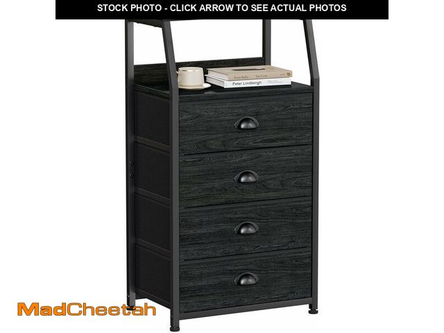 Lot 74-10949395 - Furnulem Night Stand, Tall 4 Drawers Dresser for Bedroom, Hallway, Nursery, Closet Organizer, Nights...