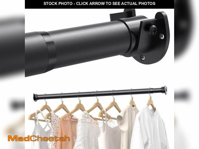 Lot 74-12706176 - Supforce Closet Rods for Hanging Clothes, 17 to 84 Inches Stepless Adjustable Metal Closet Rod, 1.3 ...