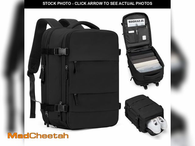 Lot 74-12699264 - Casual Backpack Traveling Backpack, A-black, Expandable, Modern - USED