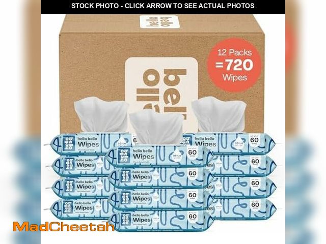 Lot 74-12664359 - Hello Bello Extra Gentle Unscented Baby Wipes, Plant Based, Made with 99% Water and Aloe for Babies ...