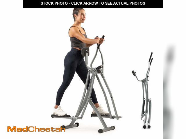 Lot 74-14086891 - Sunny Health &amp; Fitness Smart Air Walk Elliptical Trainer, Foldable Low-Impact Glider with SunnyF...