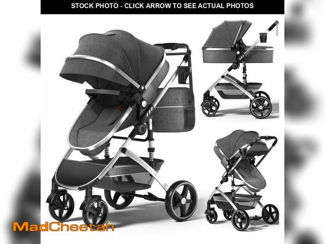 Lot 74-13061613 - babyeap 2 in 1 Baby Stroller,Foldable Lightweight Carriage Reversible Bassinet Pram for Toddler,Trav...