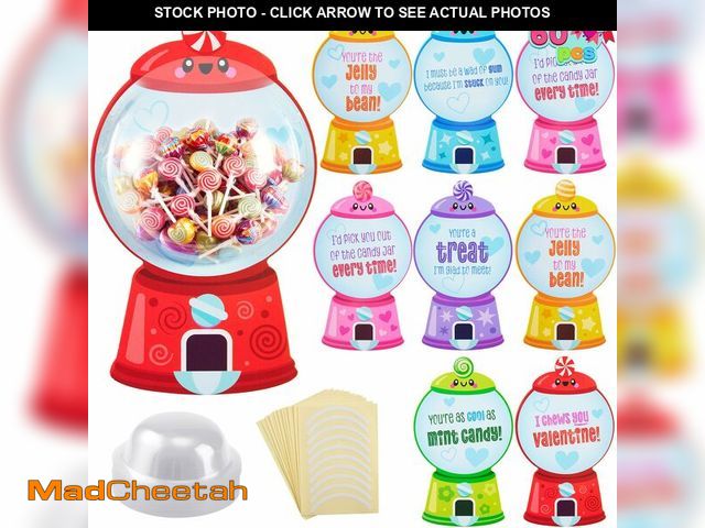 Lot 74-13544602 - JOYIN 60 Pcs ValentineÃ¢â¬â¢s Day Candy Dispenser Cards with Craft Treat Holders, 6.5'' Valentine ...